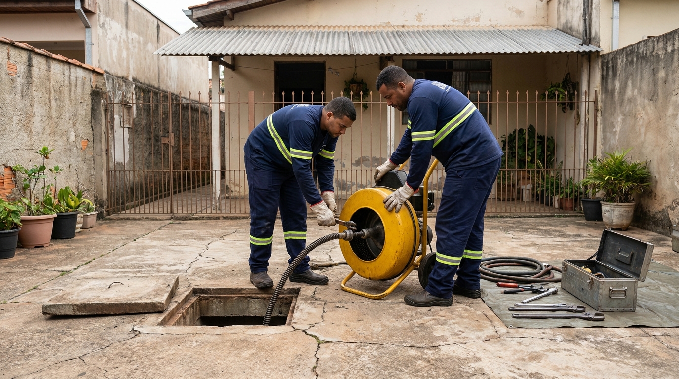 Desentupimento de esgoto em Cotia‑SP