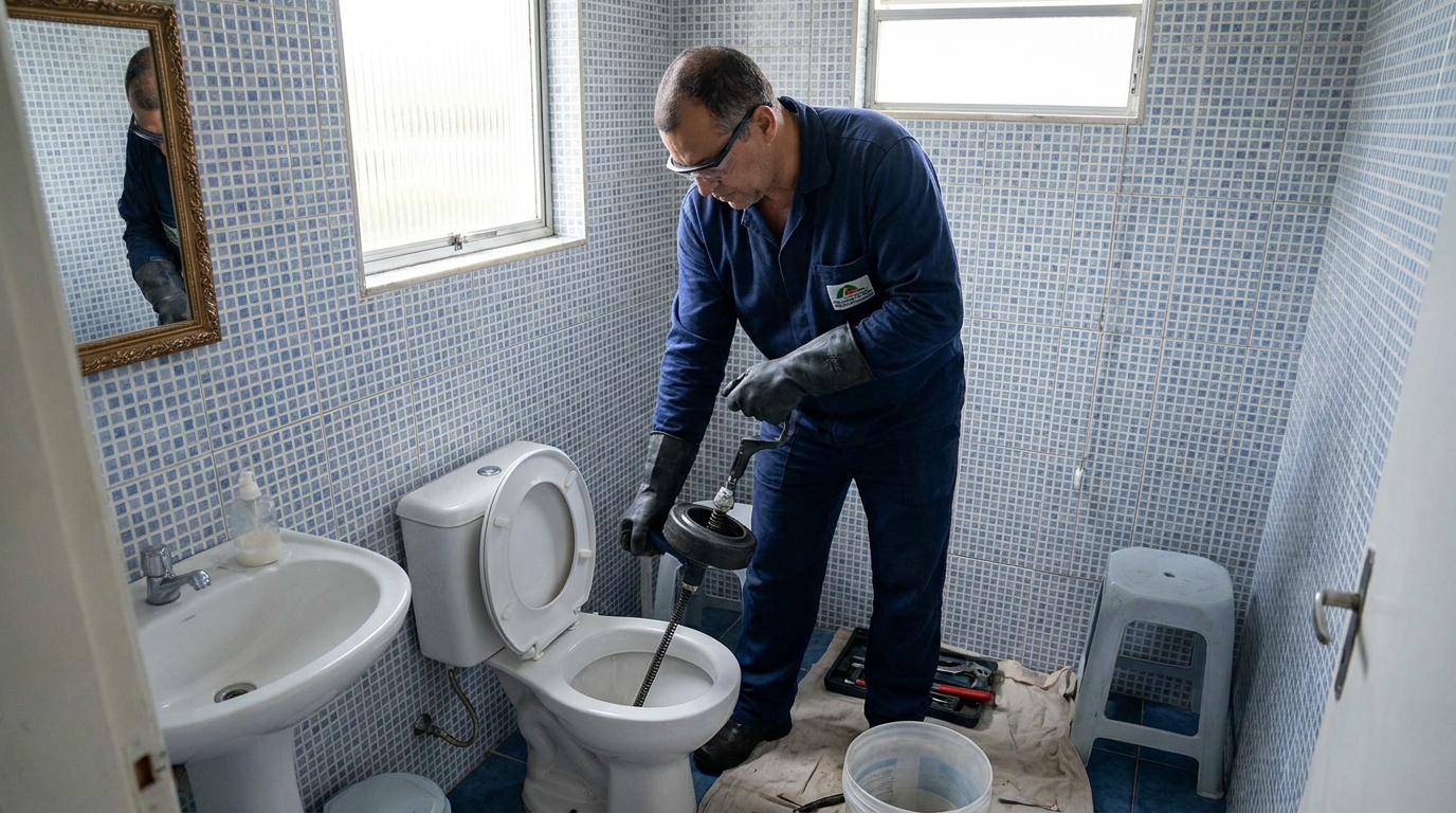 Desentupimento de vaso profissional em Cotia‑SP